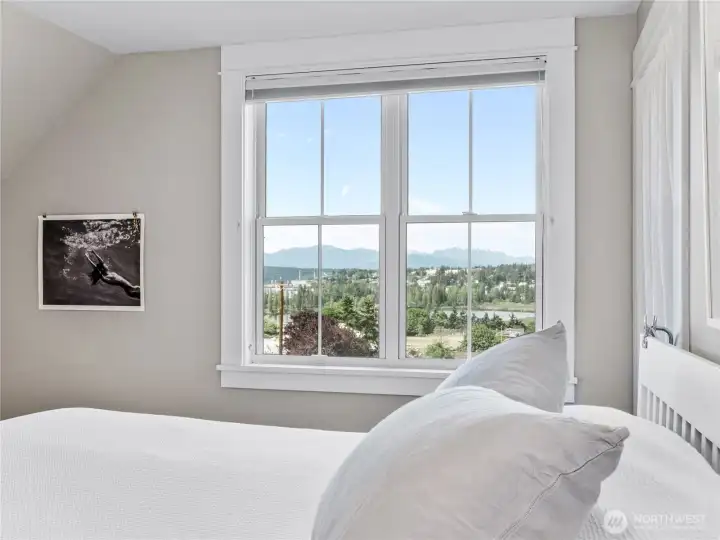Upstairs bedrooms with views.