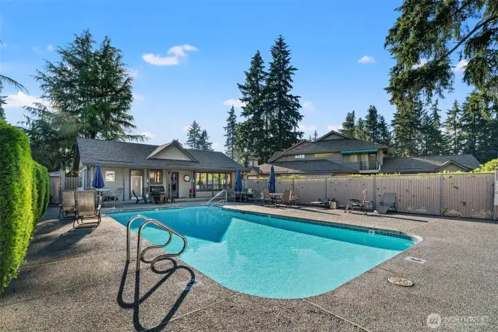Enjoy summer socials at the beautiful community pool Enjoy summer socials at the beautiful community pool