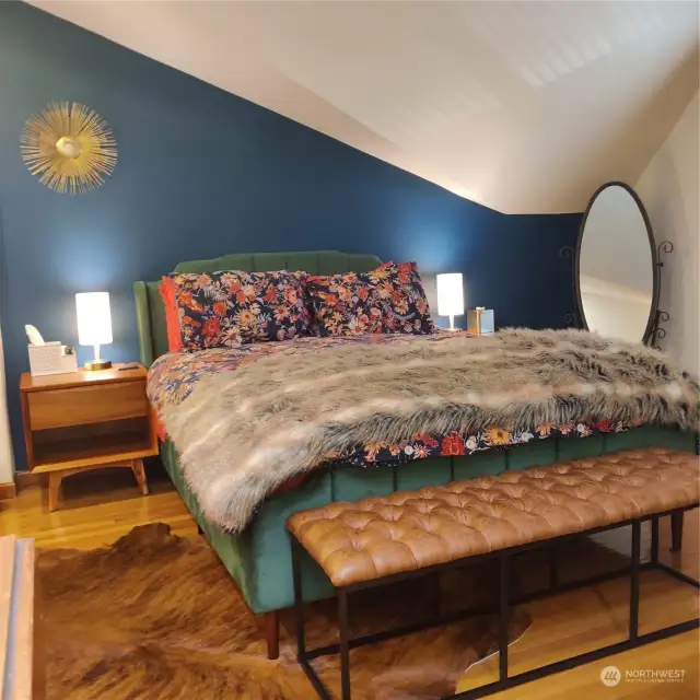 Main bedroom with furniture.