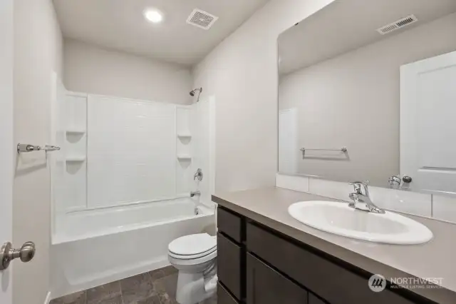upstairs hall bath Photos are for representational purposes only, colors, elevation and features may vary.