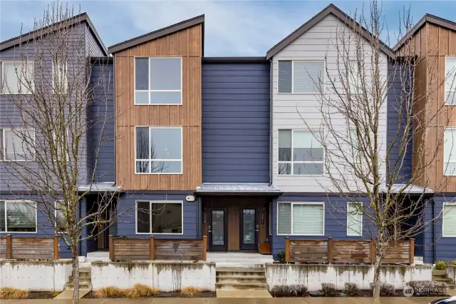 The home is a Rudd-built custom townhome in The Towns community in Ten Trails