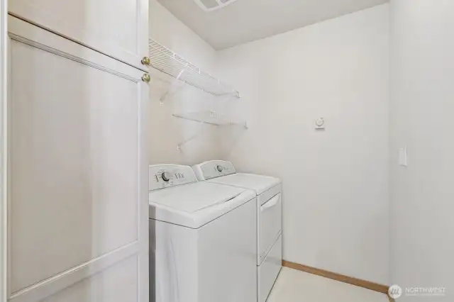 Upstairs laundry room