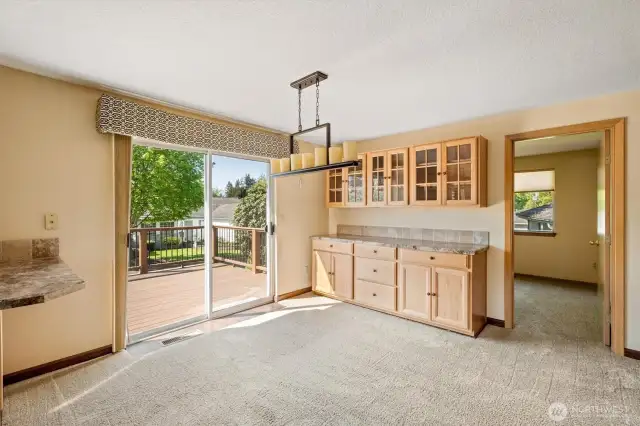 Large Trex deck off of dining room