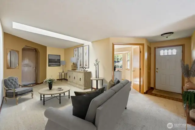 virtually staged living room