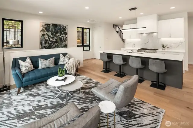 Open living and kitchen concept