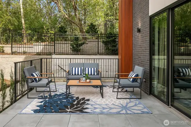 Patio photo was taken from the Model Unit at Lot 8 (298 118th Ave SE) at the same project.