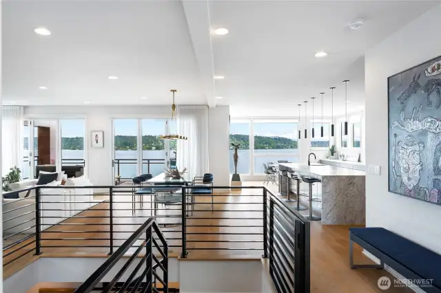 Main level open floor plan.