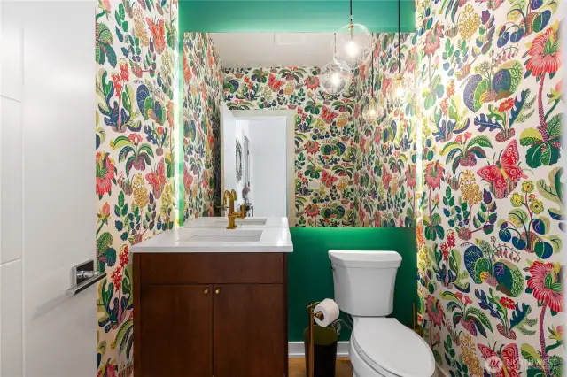Main level powder room.