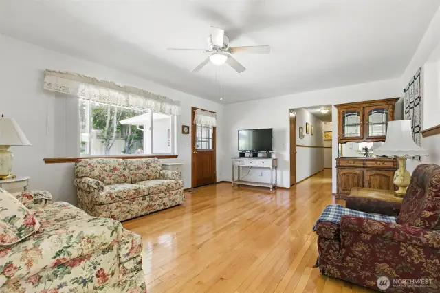 Family room behind living room