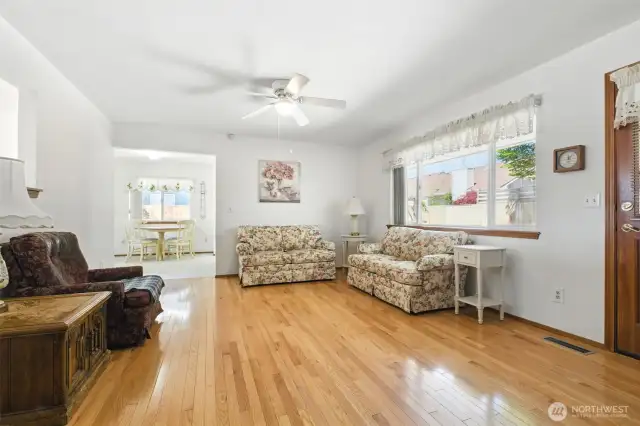 Family room view facing kitchen