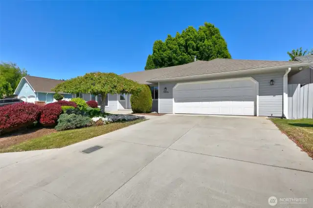 Driveway and 2-car garage
