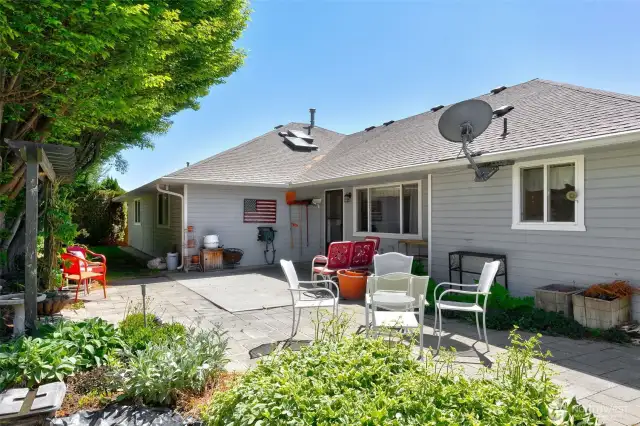 View of patio from NW corner of property