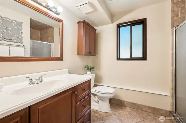 3/4 bath on lower level