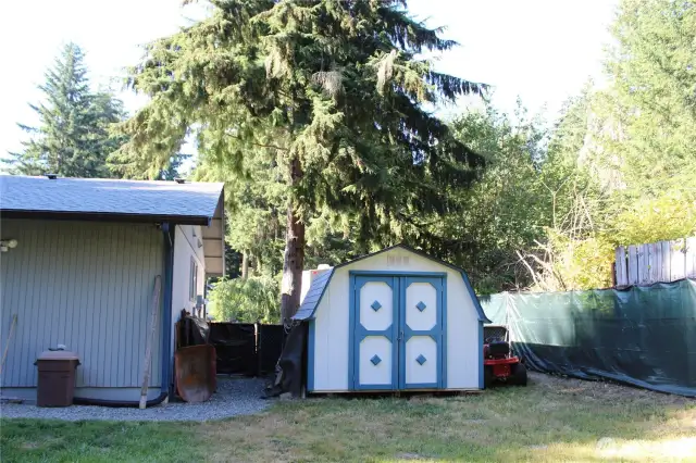 Storage shed.