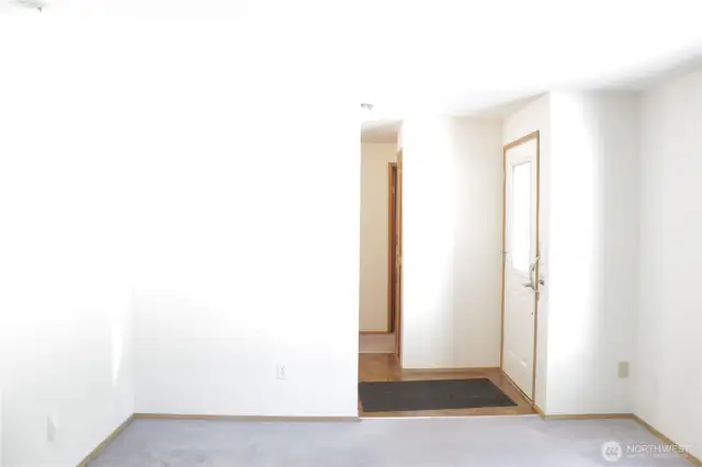 Living room and entry.