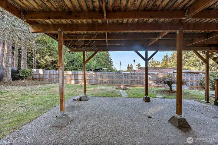 Lower patio access