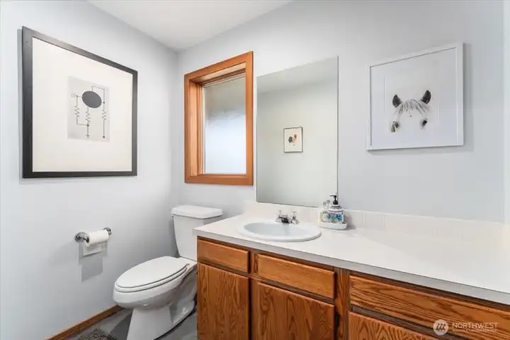 Lower level half bath