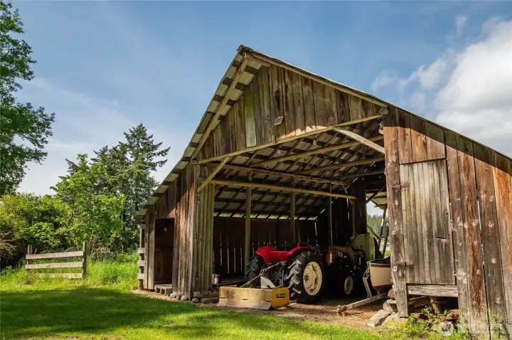 Vintage timber frame hay barn