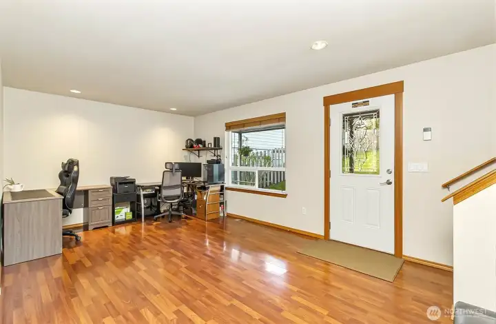 Down stairs livingroom (currently being used as office)