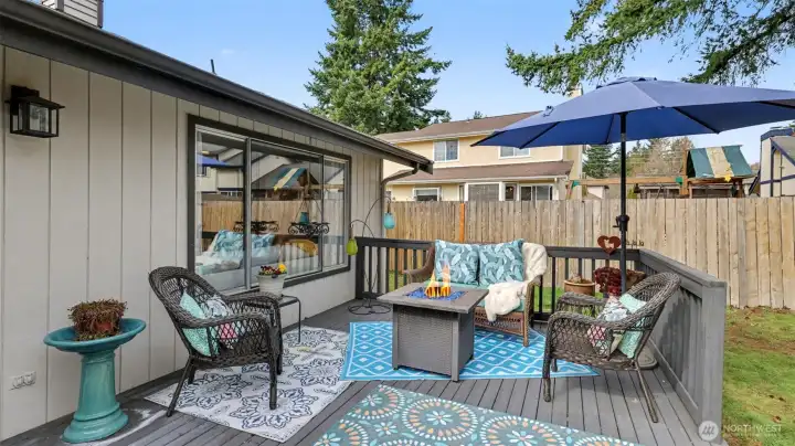 Enjoy summer nights on your entertainment sized deck!