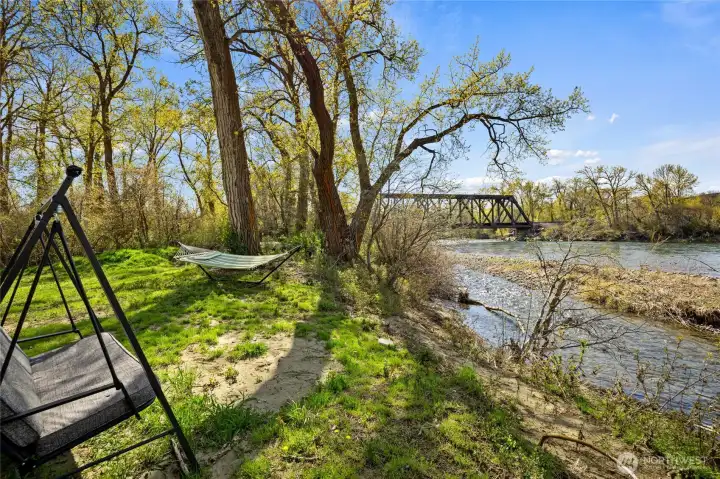 150 feet of river frontage