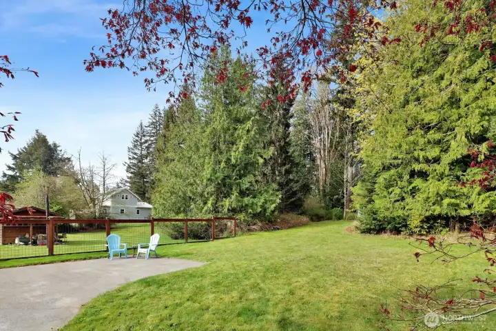 A third of an acre lot. Plenty of room to garden, relax and play!