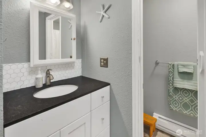 Bathroom off primary bedroom.