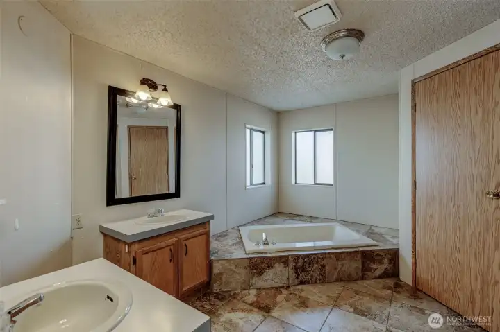 Primary Bathroom with soaking tub