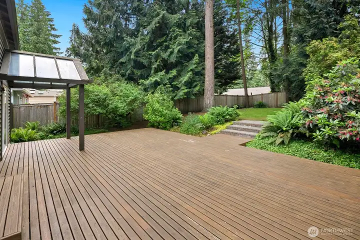 large wooden deck
