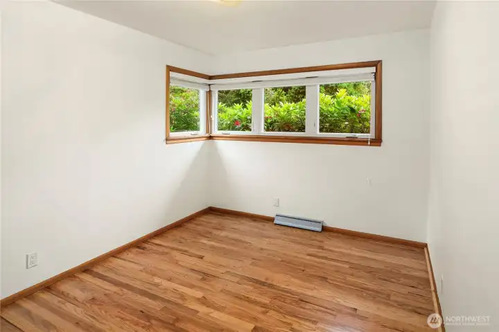 Hardwood floors in all the bedrooms.