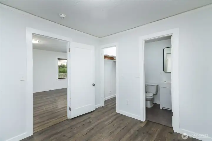 Downstairs bedroom with ensuite bath Downstairs bedroom with ensuite bath