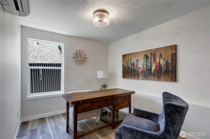 Lower level bedroom, craft space, den, or work from home!