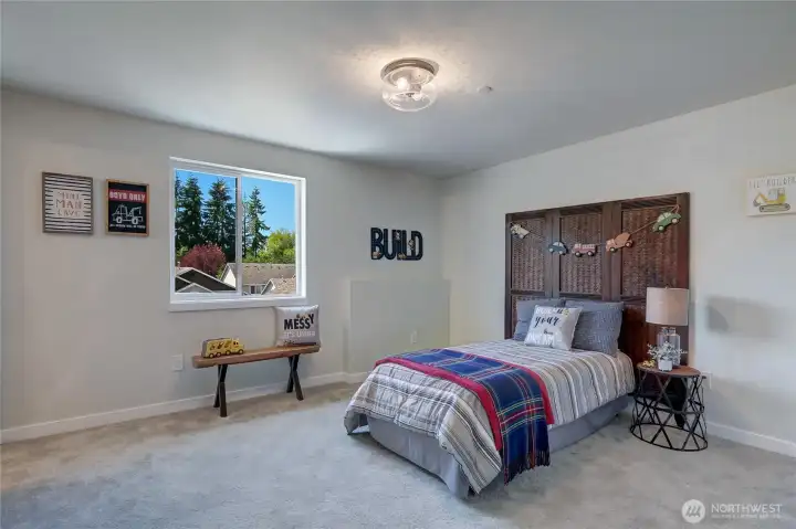 Spacious 2nd bedroom on the upper level.