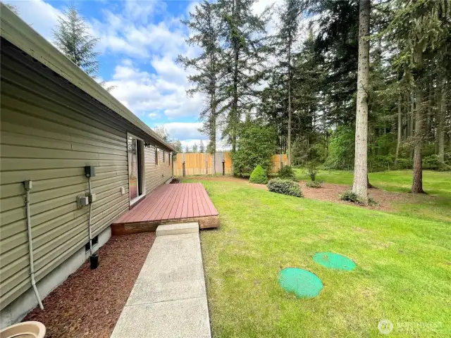 Deck with Peaceful Backyard