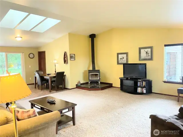 Light and Bright Living Room with Skylights