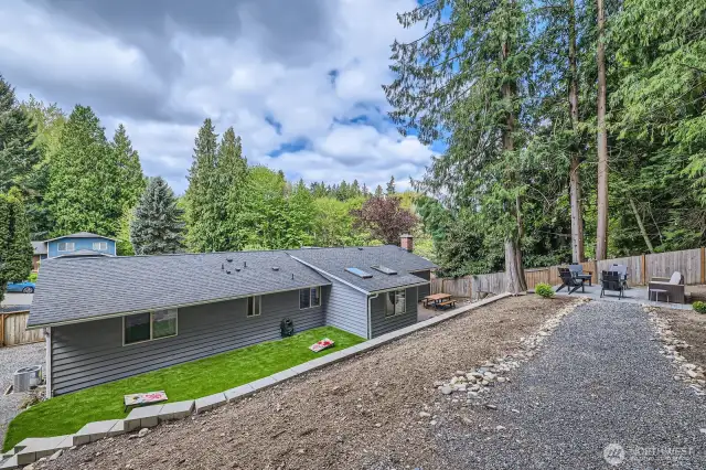 Upper level of the backyard.