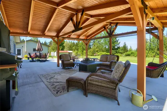 Newly added covered patio