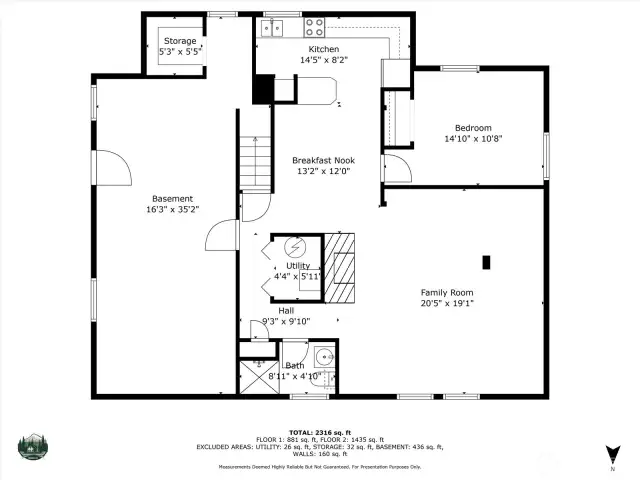 Basement floor plan