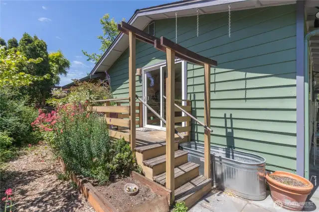 Patio slider to access the backyard