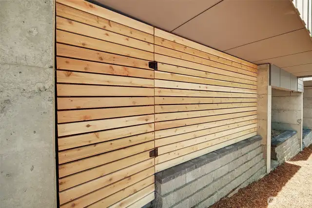 Outside Storage Unit on Backside of Townhome