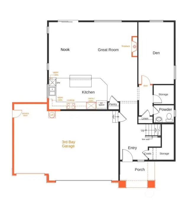 Main Floor Plan for Plan 2565