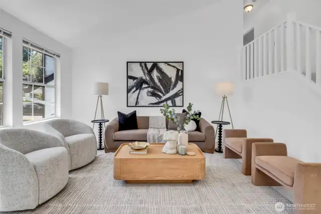 Formal Living Room with Vaulted Ceiling