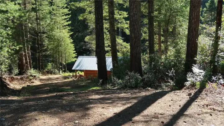 Shed from the road.
