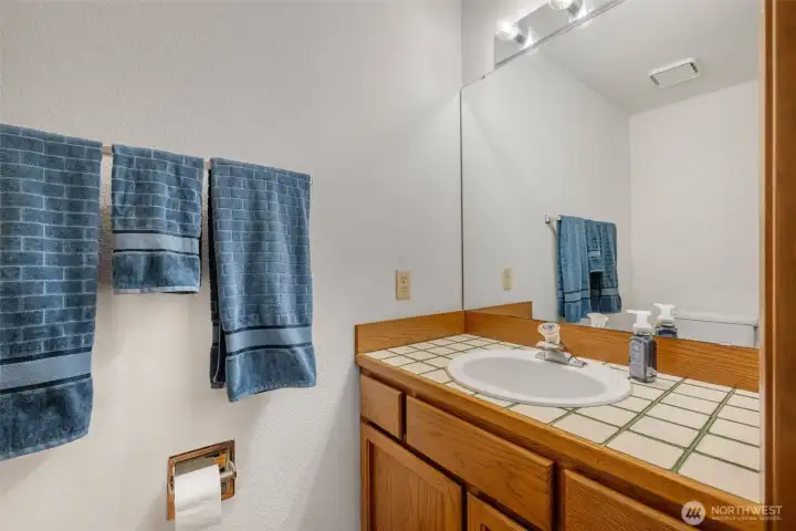 The half bath just off the kitchen