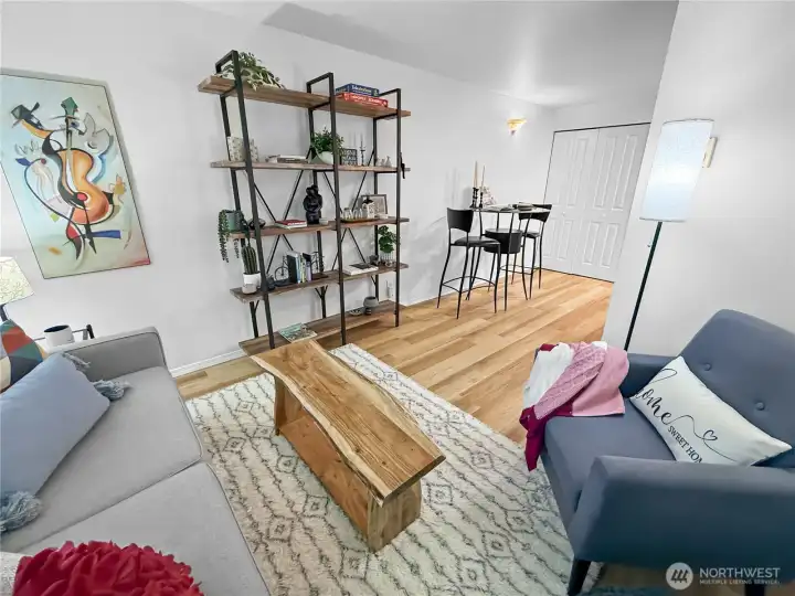 This is the view of the condo from the other corner of the living room.