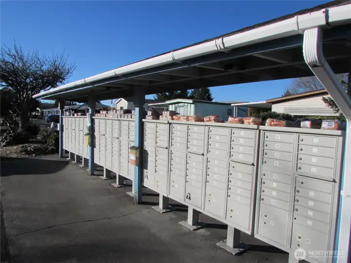 MAIL CENTER NEAR CLUB HOUSE, FREE BREAD EVERY TUESDAY.
