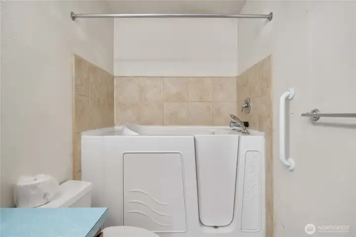 Walk-in shower and tub
