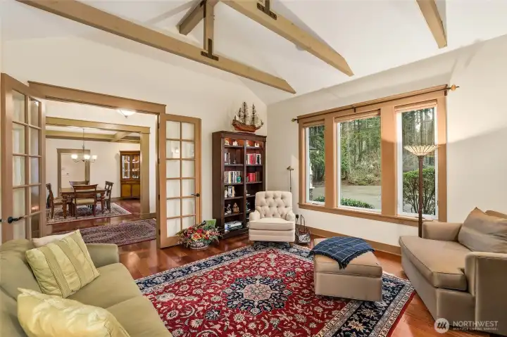 Sitting room looking toward the entrance