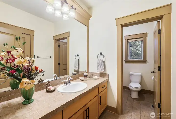 Main floor full bath- perfect for guests!