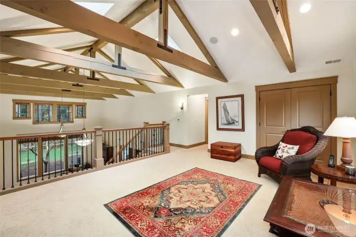 Upstairs loft overlooking the great room